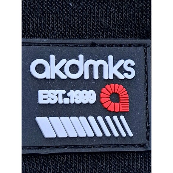 VTG Akademiks Hoodie Sweatshirt Black Gray Yellow Y2K Missing Drawstring 2XL - Picture 6 of 12